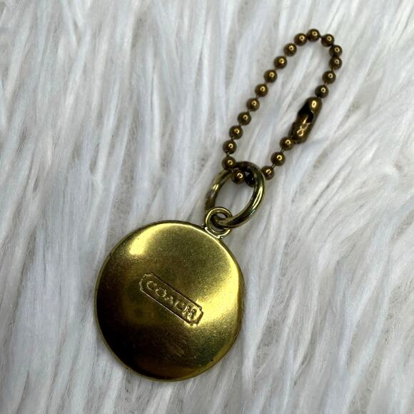 1" Coach Metal Circle Replacement Hangtag Hang Tag Bag Charm - Picture 2 of 2